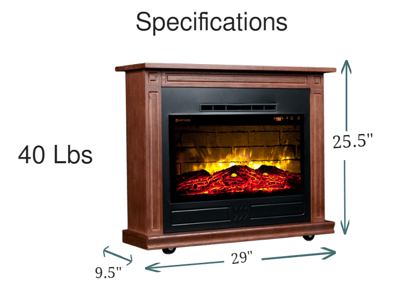 Electric Fireplaces Heat Surge Mini Glo, Heat Surge Electric Fireplace Remote Control